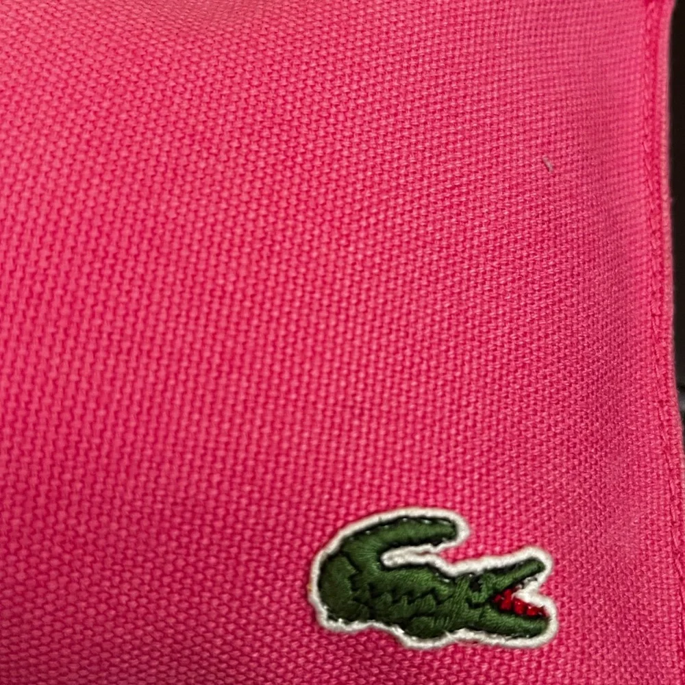 Lacoste Pink Canvas Clutch